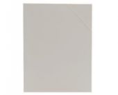 WhiteLabel  elastikmappe med 3 klapper i karton i A4 i farven hvid