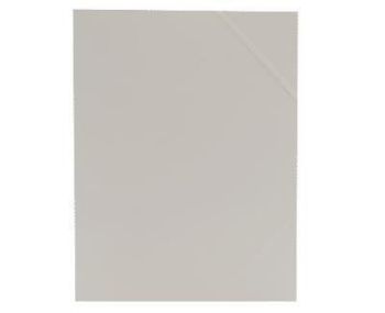 WhiteLabel  elastikmappe med 3 klapper i karton i A4 i farven hvid