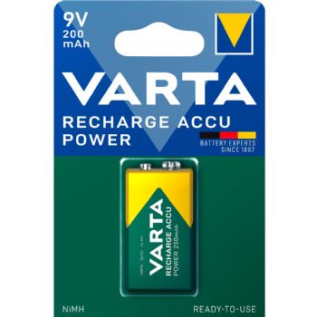 VARTA genopladeligt 9V-batteri 200 mAh 1 stk