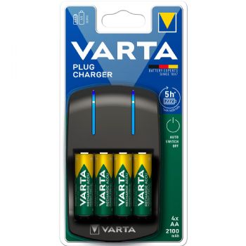 VARTA batterioplader inkl. 4 x AA HR6 2100 mAh
