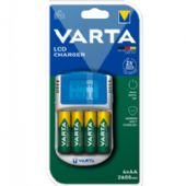 VARTA LCD batterioplader inkl. 4 x AA 2600 mAh