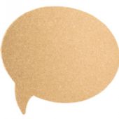 Securit corkboard opslagstavle taleboble i størrelsen 30x53 cm i farven brun