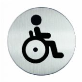 Durable handicaptoilet piktogram Ø83mm