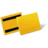 Durable lagerlomme m/magnet A6 tværformat gul