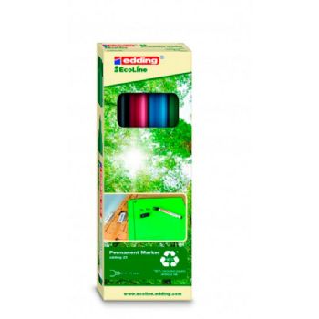 Edding EcoLine permanent marker 1mm 4 farver
