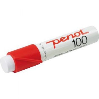 Hurtigtørrende og permanet Marker Penol 100 rød 3-10mm
