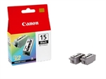 Canon BCI-15 - 2 pakker sort - original blækbeholder - for i70, 80; PIXMA iP90,