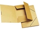 Elastikmappe, samlemappe 447 A4, brun fidele, 420g