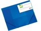 Elastikmappe Q-Connect Folio transparent med 3 klapper