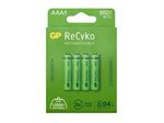 Batteri GP ReCyko NiMH 950mAh opladeligt AAA pakke 4 stk