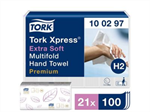 Håndklædeark Xpress Premium Extra Soft Tork H2 4-foldet