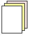 Selvkopierende papir Idem 3-parts A4, hvid-gul-rosa
