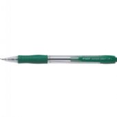 Pilot SuperGrip pen med ekstrasmal 0,21 mm stregbredde i farven grøn