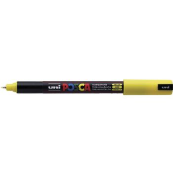 Uni Posca 1MR marker med ultrasmal skrivespids på 0,7 mm i farven gul