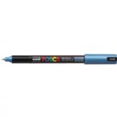 Uni Posca 1MR marker med ultrasmal skrivespids på 0,7 mm i farven metallic blå