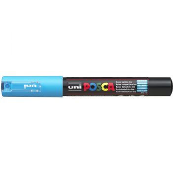 Uni Posca 1MC paintmarker med ekstra smal spids på 1 mm i farven lyseblå