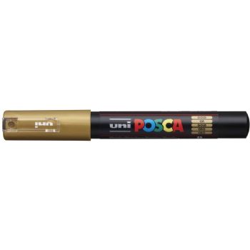 Uni Posca 1MC paintmarker med ekstra smal spids på 1 mm i farven guld