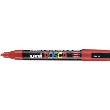 Uni Posca 5M tus med 2,5 mm spids i farven rød