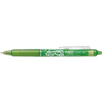 Pilot Frixion Click pen med 0,7 mm spids i farven lysegrøn