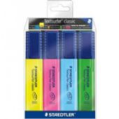Staedtler Classic tekstmarker forsynet med ink-jet safe 4 ass.