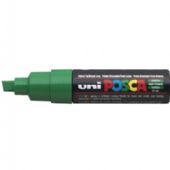 Uni Posca 8K paintmarker med skrå 8 mm spids i farven grøn