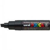 Uni Posca 8K paintmarker med skrå 8 mm spids i farven sort