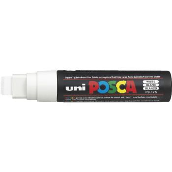 Uni Posca 17K ekstra bred paintmarker med 15 mm spids i farven hvid