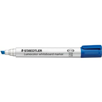Staedtler Lumocolor 351B whiteboardpen i farven blå med skråskåret spids på 5 mm