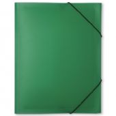 BNT Docusmart elastikmappe med 3 klapper i PP i A4 i farven grøn