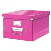 Leitz Click & Store universalboks i medium i farven pink