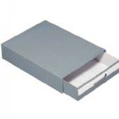 Arkivæske mulitbox grå med hvid stribe,  330 x 240 x 70mm
