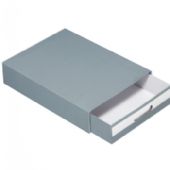 Arkivæske mulitbox grå med hvid stribe,  330 x 240 x 70mm
