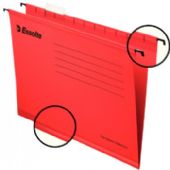 Esselte Classic forstærket Folio hængemappe inkl. fane i A4+ rød