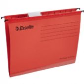 Esselte Classic forstærket Folio hængemappe inkl. fane i A4+ rød