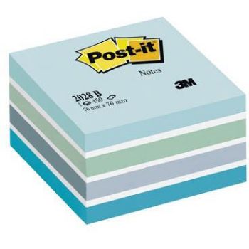 Post-it Kubus 2028B pastel blå 76x76mm Blok a 450 blade