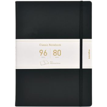 BNT PU Notebook A6 uden linjer i sort