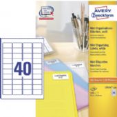AVERY Etiket 45,7x25,4 mm L7654-100 til laser