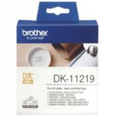 Brother DK11219 etiket Ø12mm hvid 1000stk
