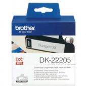 Brother DK22205 papiretiketter 62mmx30,48m hvid