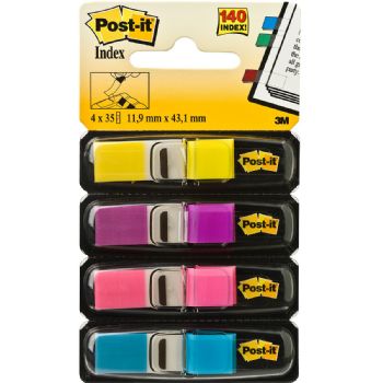 Smalle indexfaner 3M, Post-it 683-4AB smalle Neon 4 farver