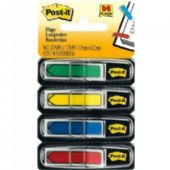 Post-it  pile i 4 farver Rød, blå, gul & grøn