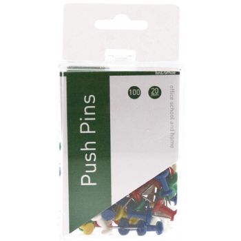 BNT Push Pins assorterede farver 100stk