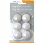 BNT magneter Ø30mm hvid 6stk