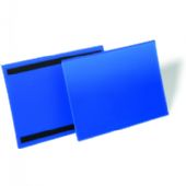 Durable magnetlomme tværformat i A4 med blå baggrund