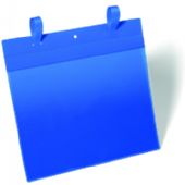 Durable lagerlomme tværformat med strop i A4 blå