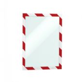 Durable Duraframe Security magnetramme A4 rød/hvid