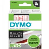 Dymo D1 45805 tape 19mm rød/hvid