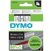 Dymo tape 45803 19mm x 7m Sort på hvid