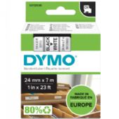 Dymo tape, 53713, 24mm Sort på hvid