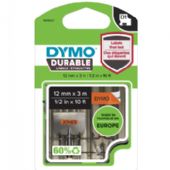 Dymo D1 Durable tape 12mmx3m orange/sort